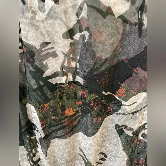 EDUN, women’s XS, black and gray printed mini dress with offset zipper front EUC - Picture 6 of 11